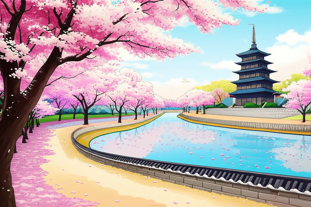 대릉원 및 경주 벚꽃 풍경