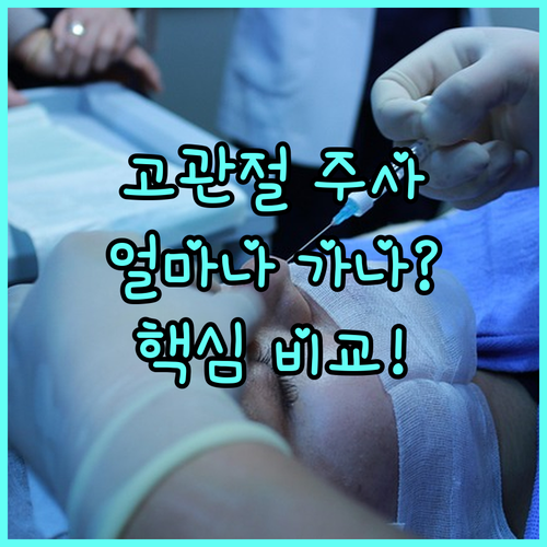 고관절 주사 치료 종류별 효과 지속 기간 비교